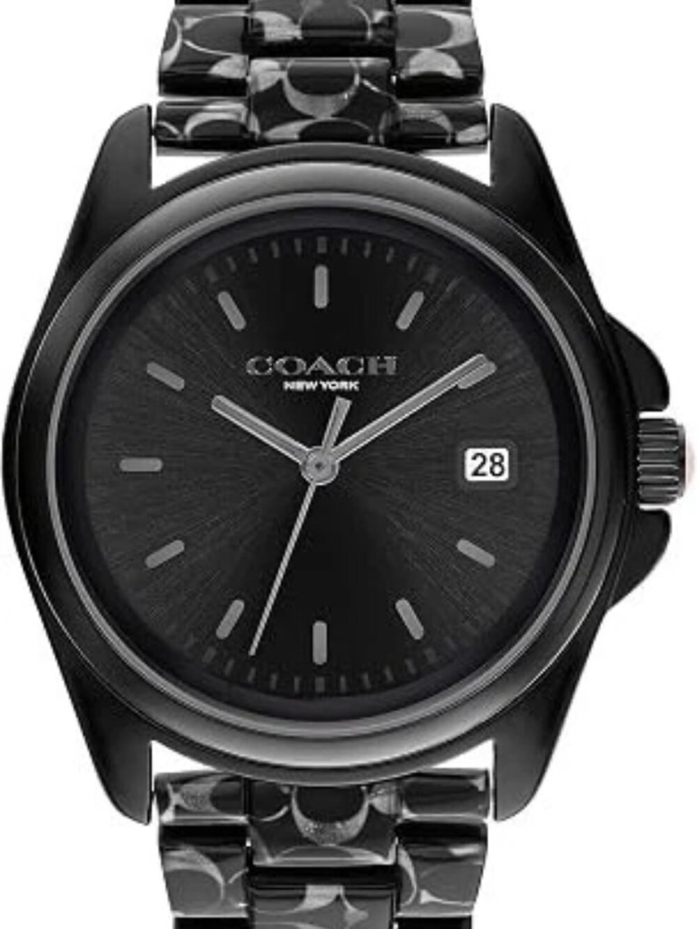 Coach Greyson Women's Black Signature C Watch 14504186 36mm